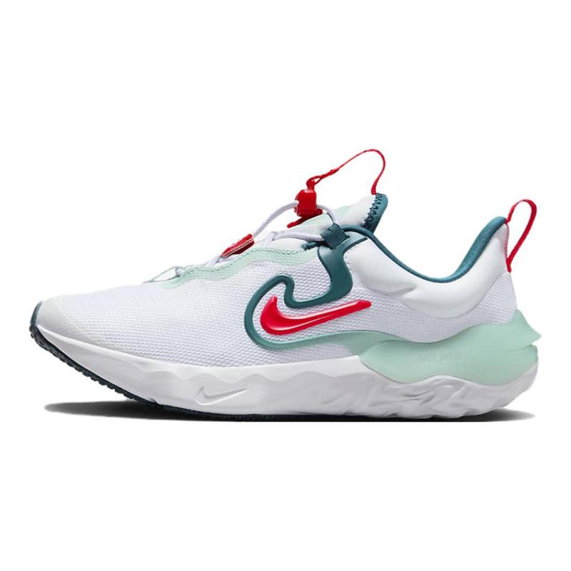 Nike Run Flow Амортизация Низкие Детские Беговые Кроссовки Бело-Зеленые Кроссовки DR0472-101 36.5 white