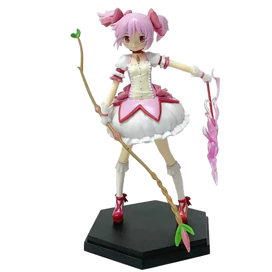 17СМ Puella Magi Madoka Magica Аниме Фигурка Канаме Мадока Магическая Кукла ПВХ Аниме Фигурки Действия Аниме Мультяшная Модель Рождественский Подарок white Binchi Outdoor Equipment