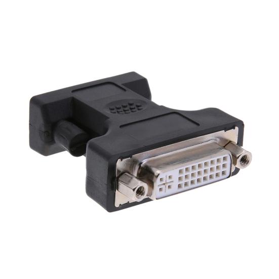 Адаптер DVI - VGA 24 Plus 5-контактный DVI Female на 15-контактный VGA Male Кабель-адаптер DVI Female на VGA Male DVI-I 24 Plus 5-портовый конвертер для монитора чёрный Passport to Style