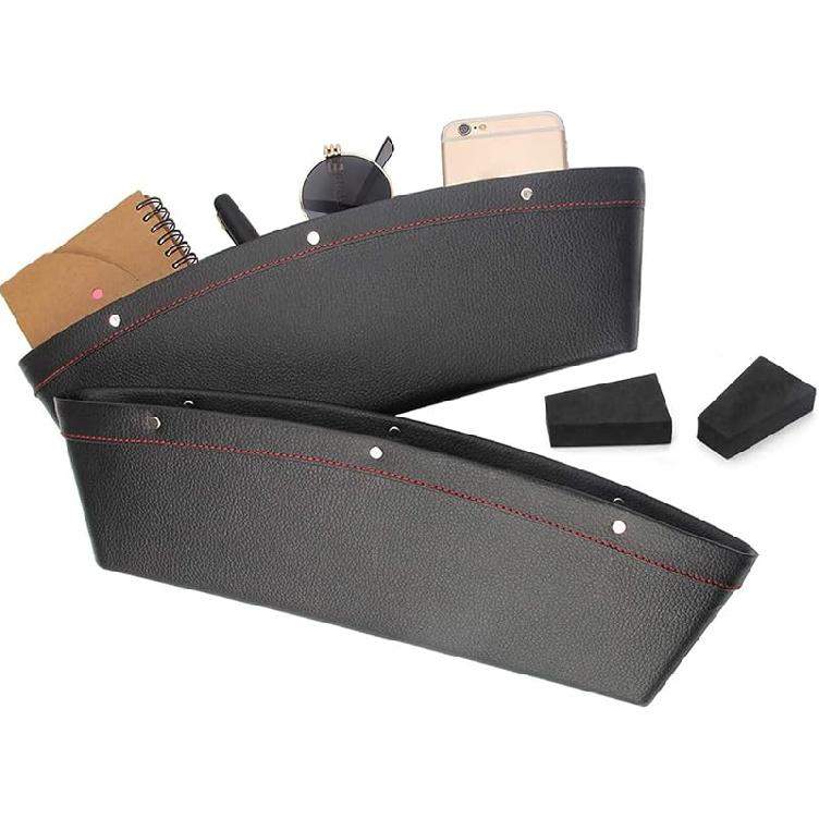 Coolrunner 2 Set Car Seat Gap Organizer, Car Seat Gap Filler, PU Full Leather Car Seat Crevice Storage Box Universal Fit In Between Car Seat Catcher чёрный 91140105MA0LU90Q7F