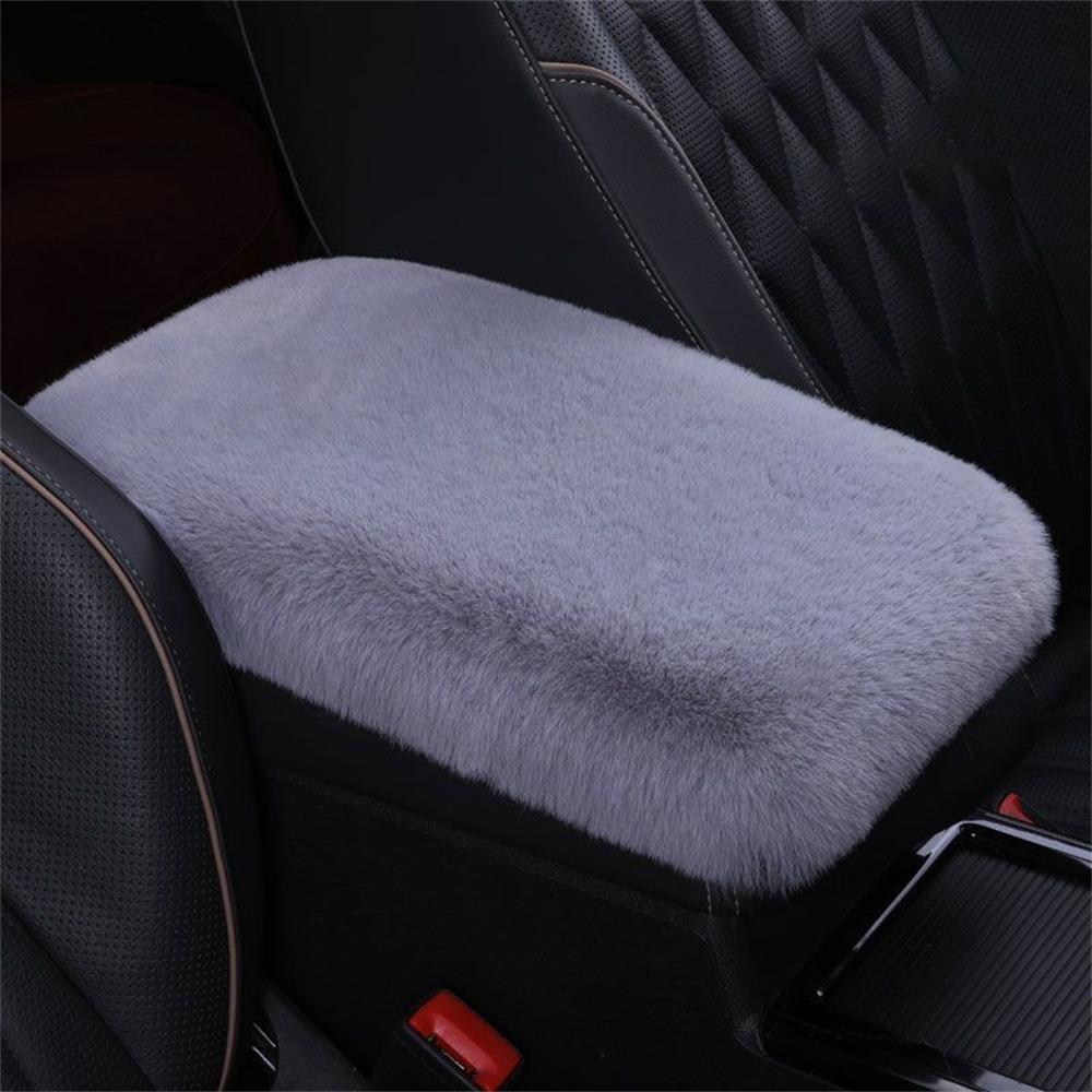 Plush Car Armrest Box Pad Protector Cover Interior Accessories Console Arm Rest Protection Multifunctional Universal Wool серый GYROBALL