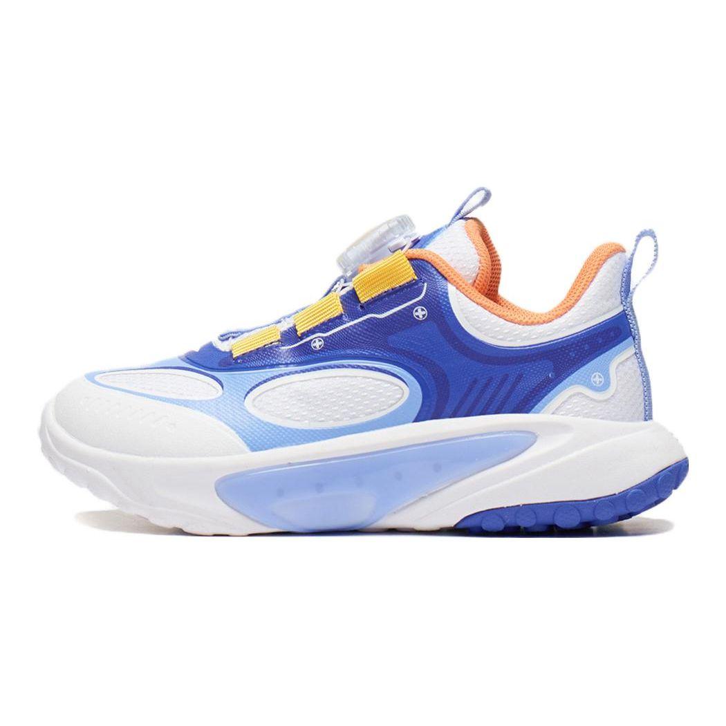 Li Ning удобные универсальные нескользящие низкие детские кроссовки для бега детские кроссовки белые синие YKNT114-5 27 white Li-Ning
