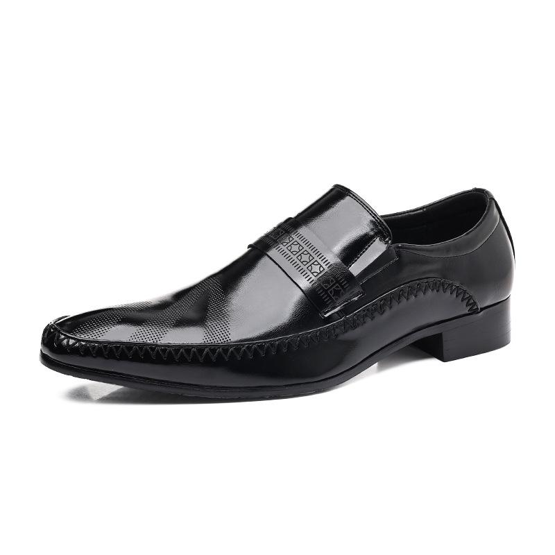 Роскошные мужские мокасины Slip On Classic British Style Casual Dress Shoes Классические туфли для светских вечеринок для мужчин 6 чёрный Trendy Vogue