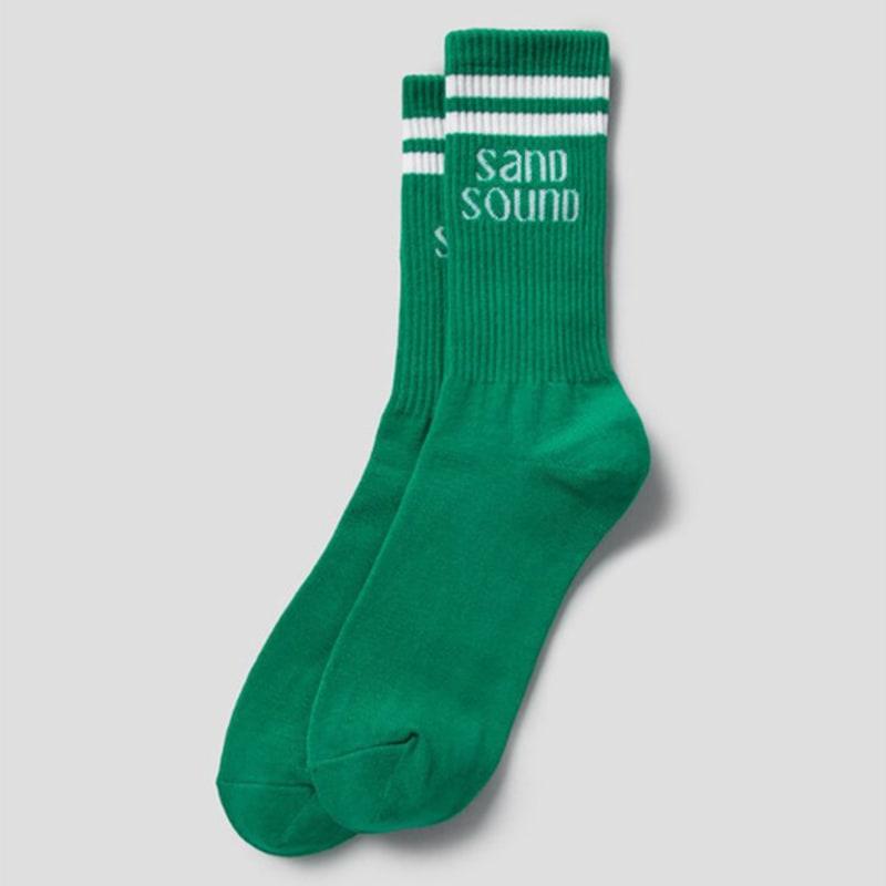 SAND SOUND Жаккардовые носки с полосатым логотипом Зеленые (MS44KTA91M) Green blue Mayfashion