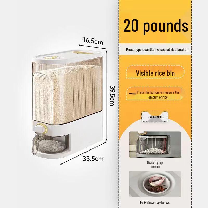 ZISIZ Тонкий дозатор риса с герметичной крышкой 20 jin (10kg) yellow JDST online