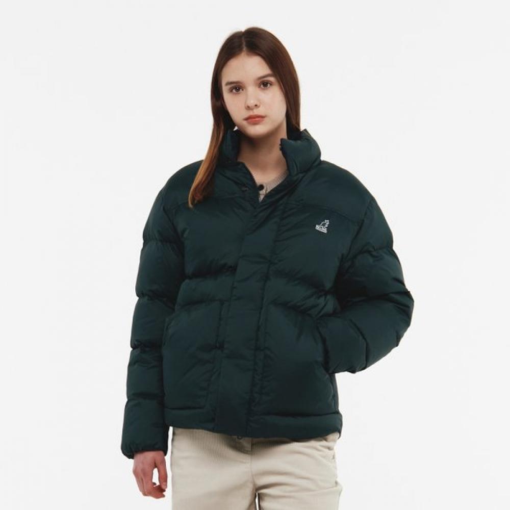 Kangol Пуховик-дутик с воротником-стойкой 9583 Темно-зеленый SS black