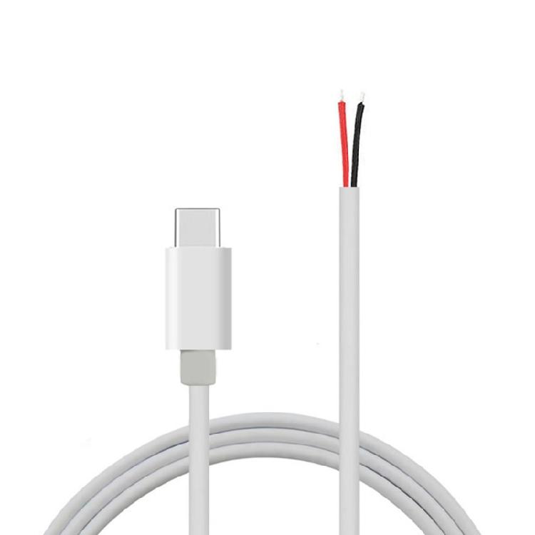 Кабель USB C папа 5 В 2 А 2 провода Шнур питания для DIY-проектов, для роутеров white Happy Electronic King