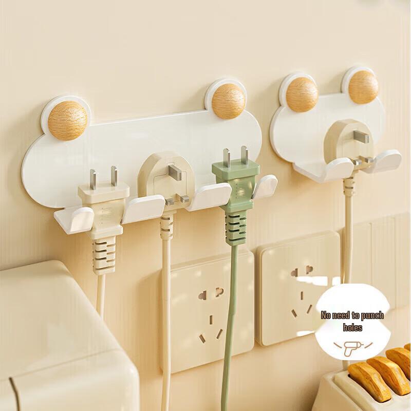 Самоклеящийся крючок-органайзер для шнуров и кабелей beige JDST SELECTION