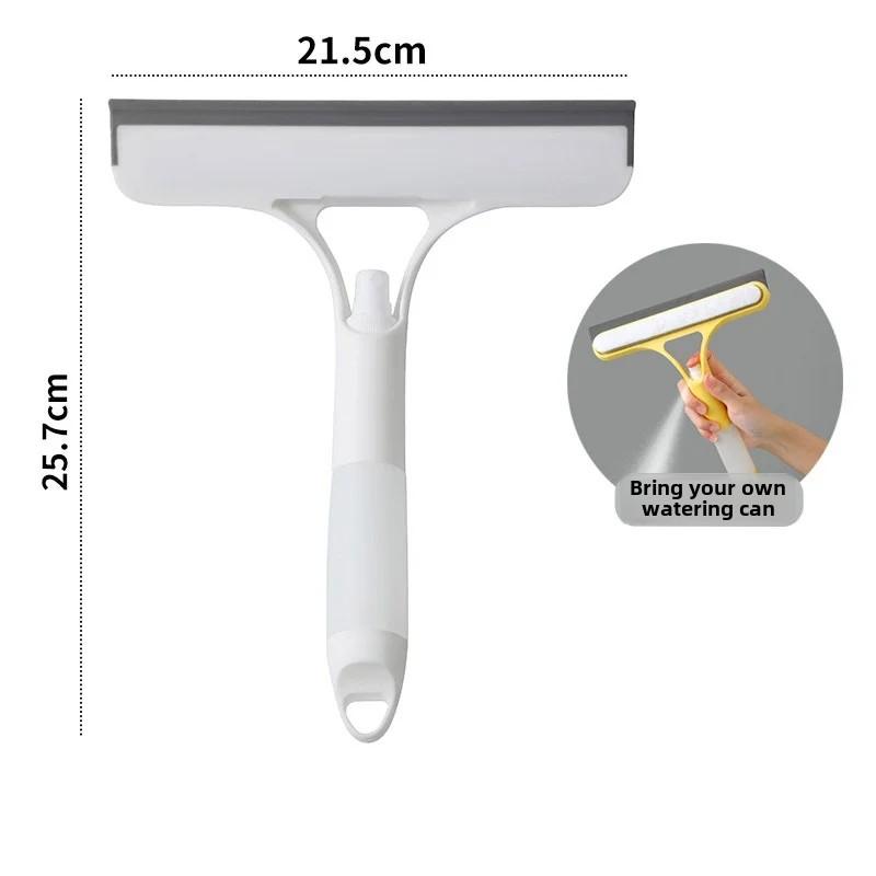 Glass Multifunctional Wiper with Watering Can- Perfect for Cleaning Mirrors, Windows, and Cars- Includes Bathroom Accessories белый ASDA3