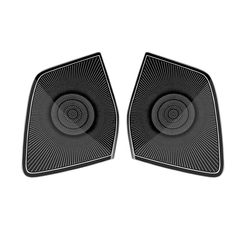 Car Stainless Steel Front Door Loudspeaker Cover Interior Accessories For Toyota Alphard VELLFIRE 40 Series + Black чёрный qr fdgs