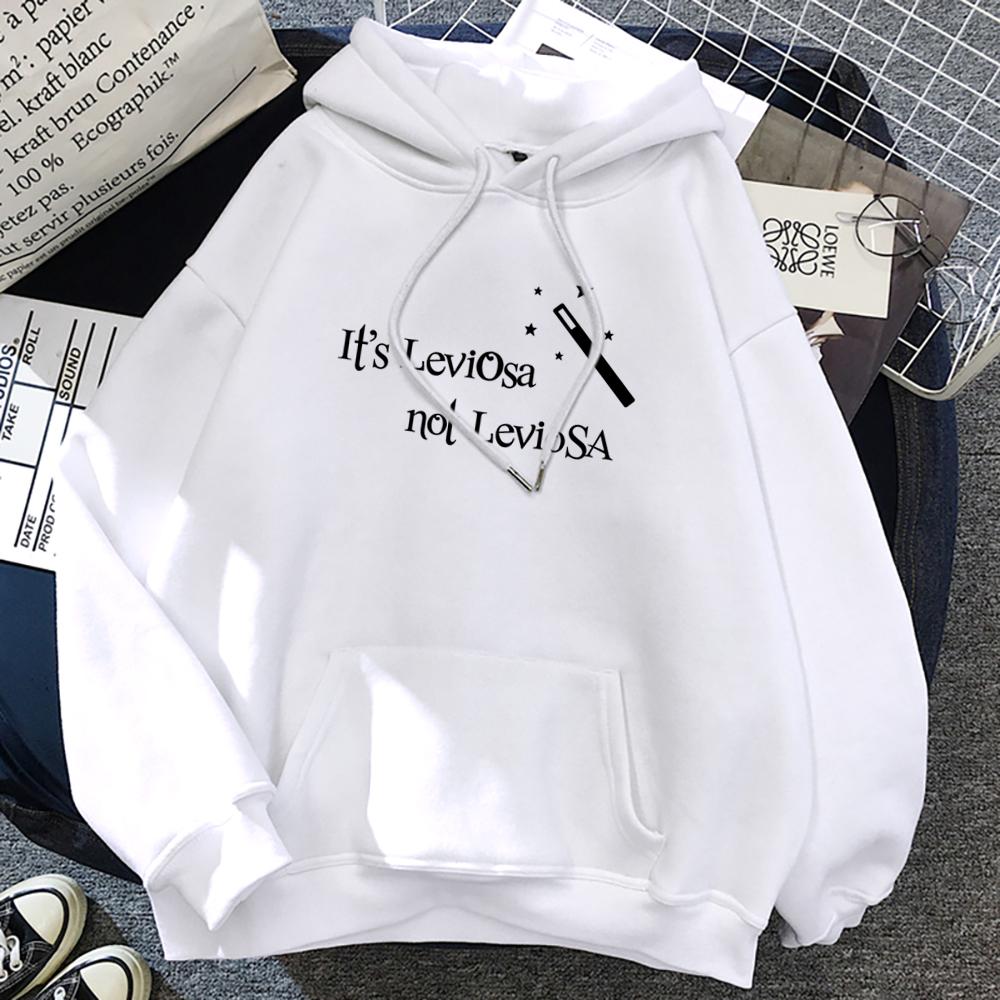 Женская толстовка с капюшоном Hipster Streetwear Толстовки It s Leviosa Magic Hoodie Fashion Funny Sportswear Свободная одежда Oversize Tops S white Sport Hoodie Set YC
