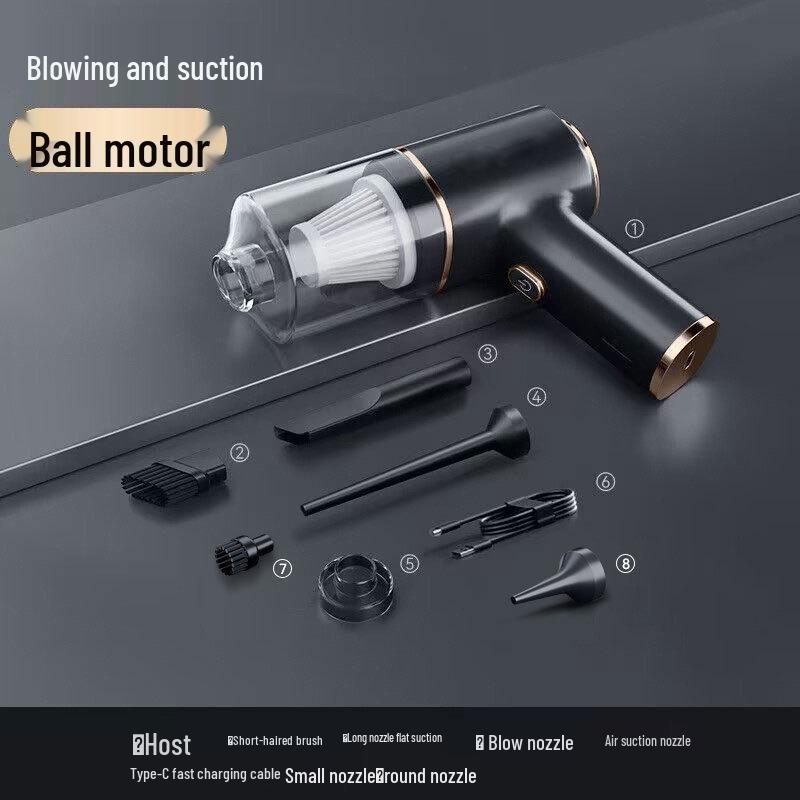 Ручной беспроводной пылесос высокой мощности для автомобиля и дома black ElectroCN