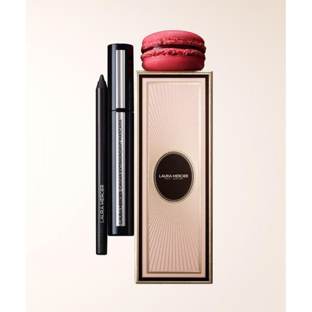 Laura Mercier [25 Праздничный] Caviar Cravings Eye Essentials Подводка для глаз   Тушь для ресниц SET/F black Kcosme
