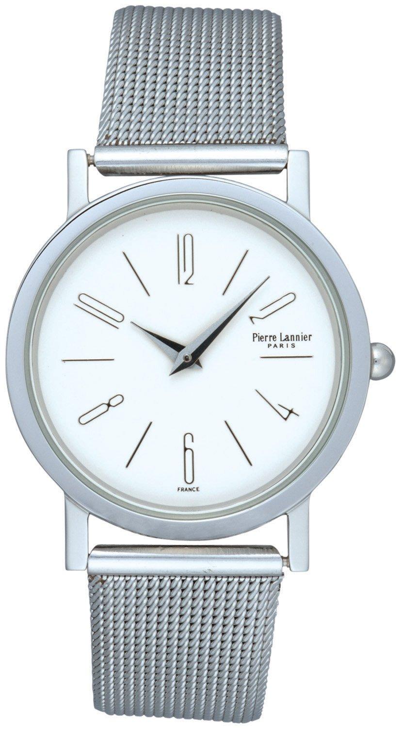 Pierre Lannier P015B308 Мужские Монотонные Белый Металл серебряный Watches Japan