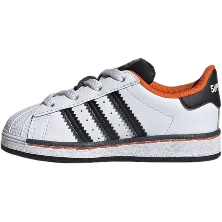 Adidas Originals Superstar El Удобные Универсальные Амортизирующие Низкие Ходячие Кроссовки Детская Обувь Белый Черный FV3693 23½ black