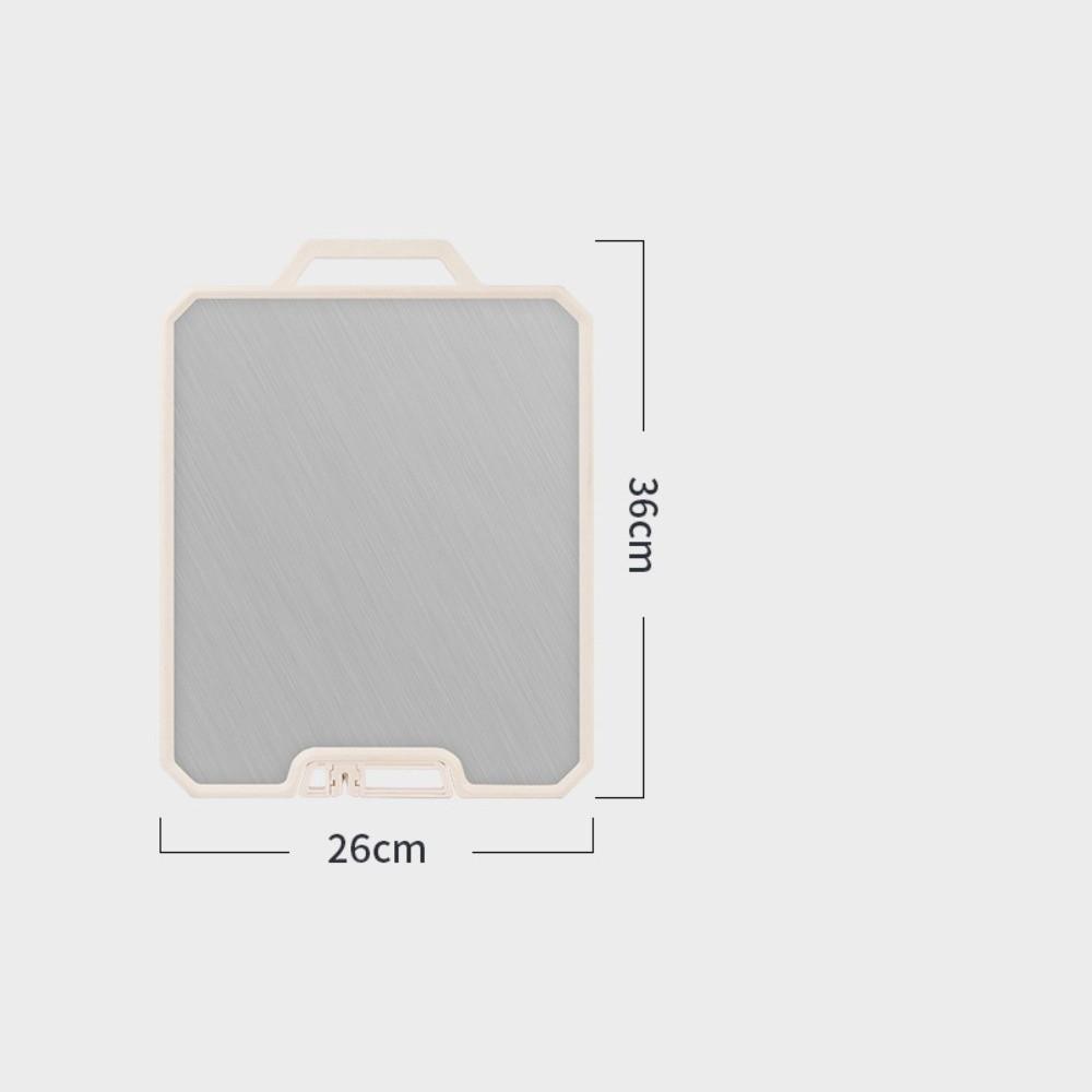 Double Sided Chopping Board Stainless Steel Multifunctional Cutting Board with Sharpener Anti-Slip Chopping Block gray Rainbow Rain