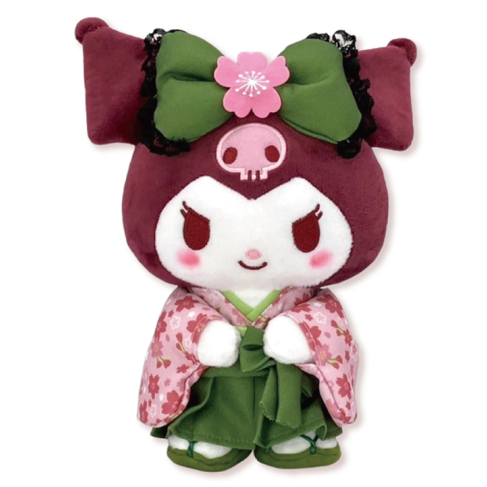 Nakajima Corporation Sanrio Characters Kuromi Matcha Kimono Plush Toy S 204219-24 H24 x W18 x D10cm brown hayatospeed