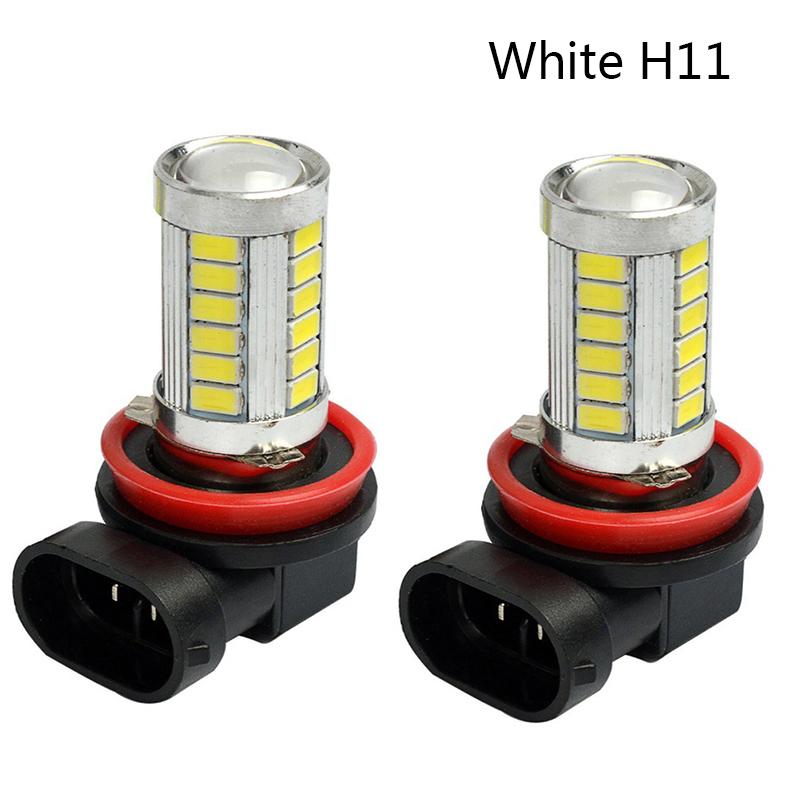 2 шт. автомобильный H8 H11 светодиодный 9005 9006 5630 33SMD противотуманный фонарь авто задний тормозной фонарь указатель поворота дневные ходовые огни лампа gray A Auto Parts Mall