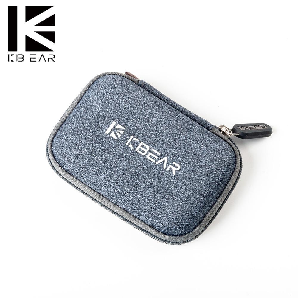 KBEAR Серая тканевая сумка для хранения наушников, переносная сумка для хранения кабеля передачи данных серый