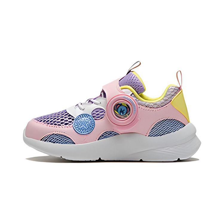 Li Ning Kids Lemon Number Cruise Fashion Нескользящие амортизирующие износостойкие легкие повседневные туфли Детская повседневная обувь Розовый Фиолетовый YKNS032-4 27 gray Li-Ning