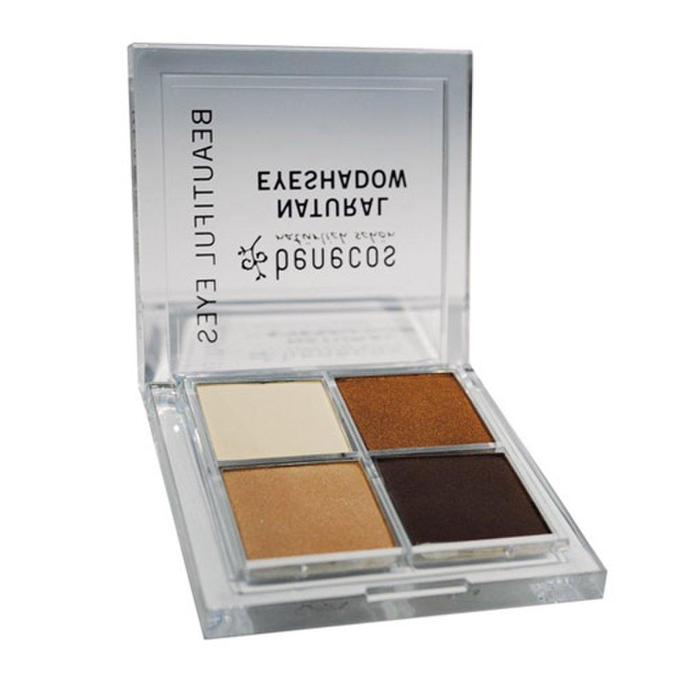 Тени для век Beneco s Quattro Beautiful Eyeshadow Кофе и крем 8 г gray MayBeauty