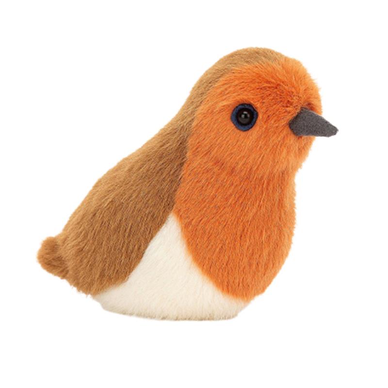 JELLYCAT Серия Птицы Животное Птица Малиновка Кукла-Компаньон Плюшевая Кукла Высотой 10 см orange
