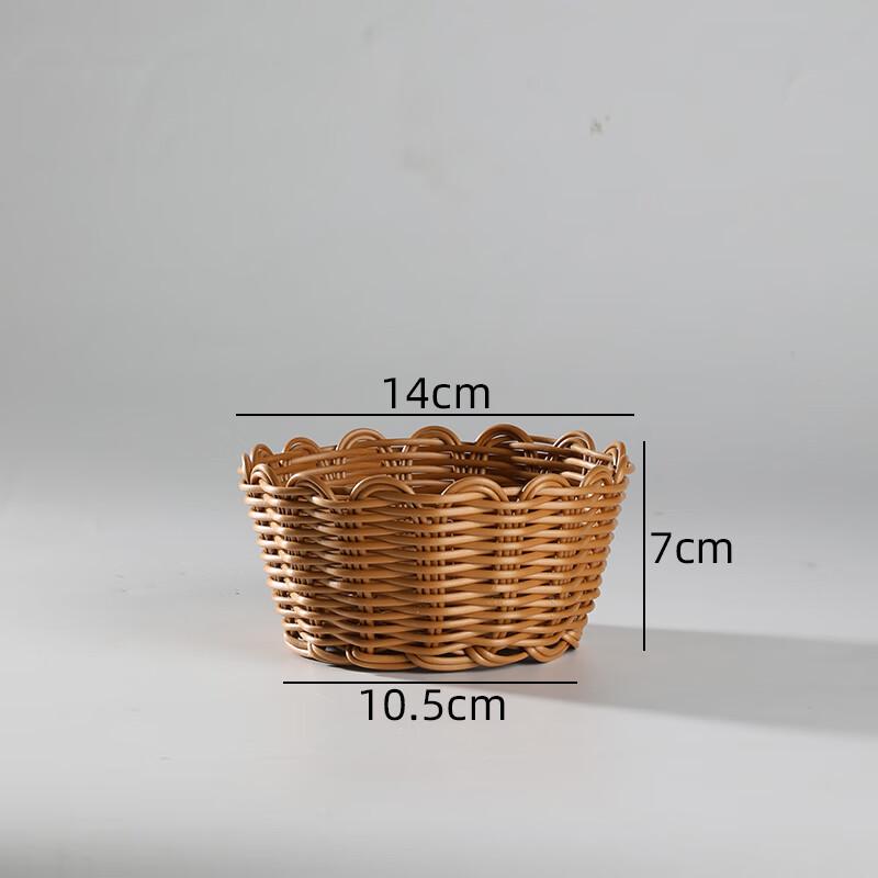Круглая корзина для хранения в японском стиле из искусственного ротанга brown JDST online
