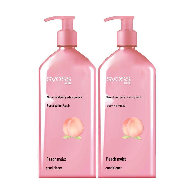 Syoss Шампунь-кондиционер Strong Repair с ароматом цветков персика, двойная упаковка pink