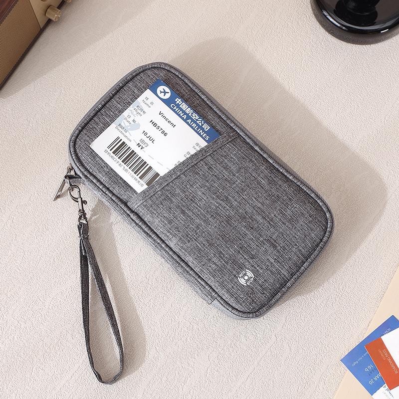 1 шт. Кошелек для паспорта с RFID-защитой, Кошелек для путешествий, Органайзер для проездных документов, Чехол для кредитных карт, Сумка-держатель для паспорта серый Chin M