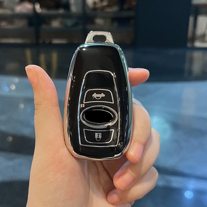 Модный чехол для дистанционного ключа из ТПУ для Subaru Forester XV Outback BRZ WRX STI Legacy Impreza Crosstrek, защитный чехол для ключа beige Auto Parts Decorate
