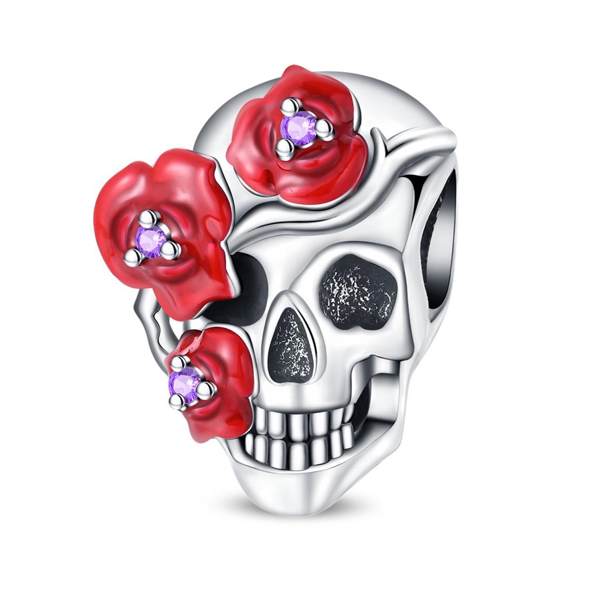 2026 Halloween Charm Pumpkin Candy Pendant Bead Jewelry Bracelet Accessories 925 Silver red KUYT