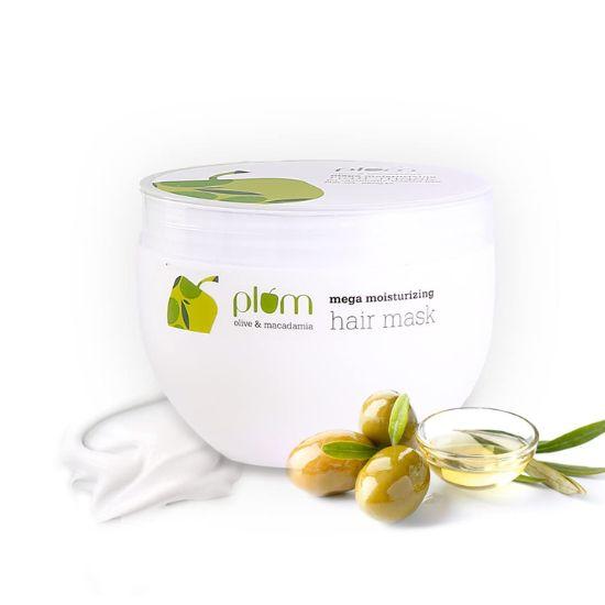 Маска для волос Plum Olive для поврежденных волос, окрашенных волос, волос после салонного ухода | Масло ши | Спа-крем для волос для женщин и мужчин | 250 г white