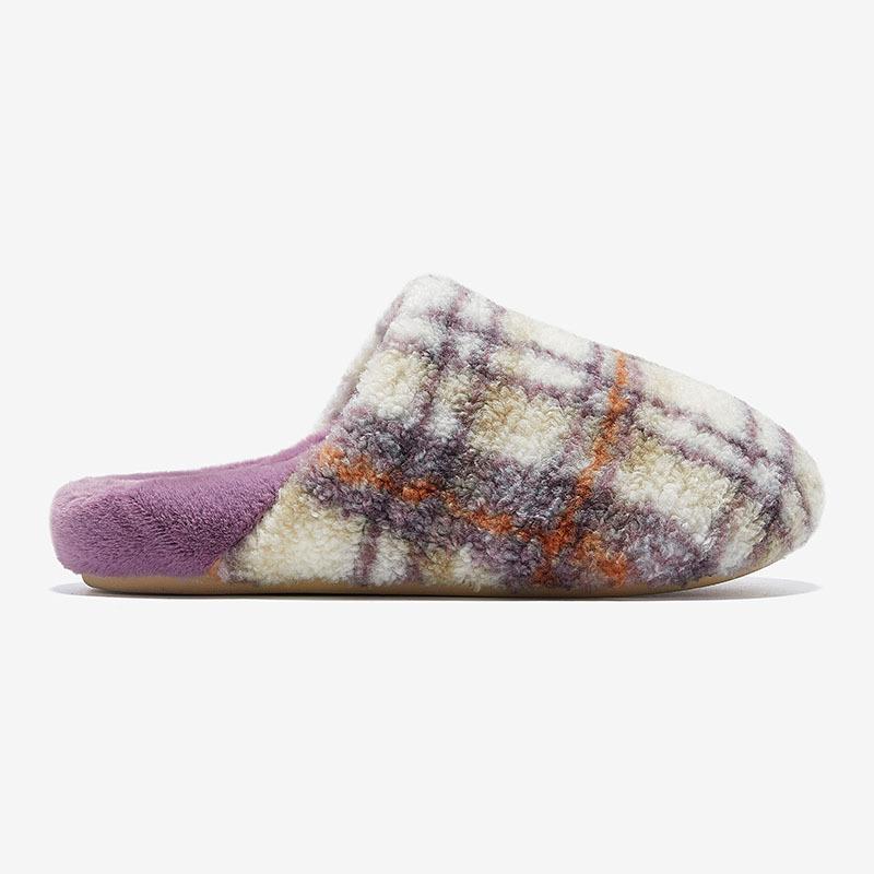 Women s Cotton Slippers Couples Warm Home Slippers Woman Autumn and Winter Anti Slip Plush Slippers Man 32-33 gray Ethos Shoes