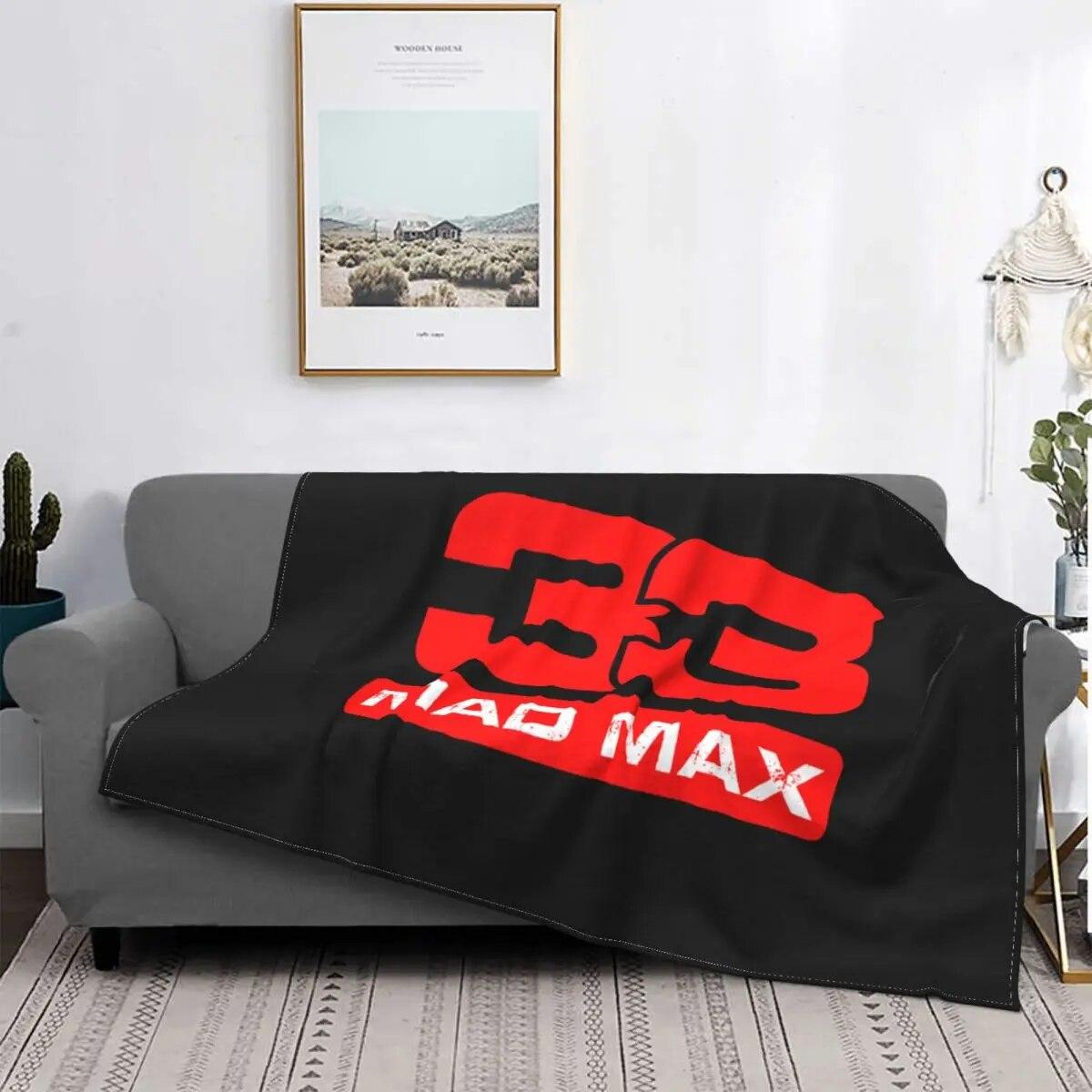 33 Одеяло Mad Maxs Verstappen Осеннее фланелевое всесезонное диванное одеяло Механическая стирка 125x100cm black HAPPYHORSE blanket
