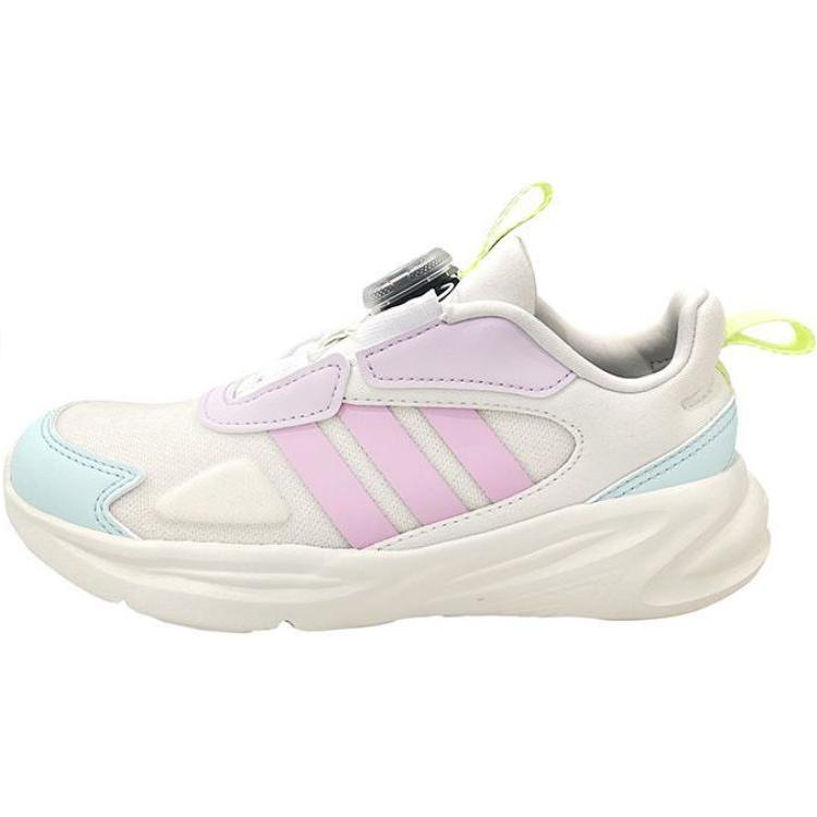 Adidas Ozelle Устойчивые к истиранию Легкие Амортизирующие Дышащие Низкие Детские Беговые Кроссовки Бежевый/Розовый/Синий Детские Кроссовки JI1043 35.5 white