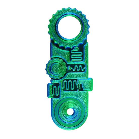 Игрушка-колечко Fidget Ring, напечатанная на 3D-принтере, для снятия стресса и тревожности, 5-в-1, спиннер Gear Spinner зелёный SUNJOY HOUSE