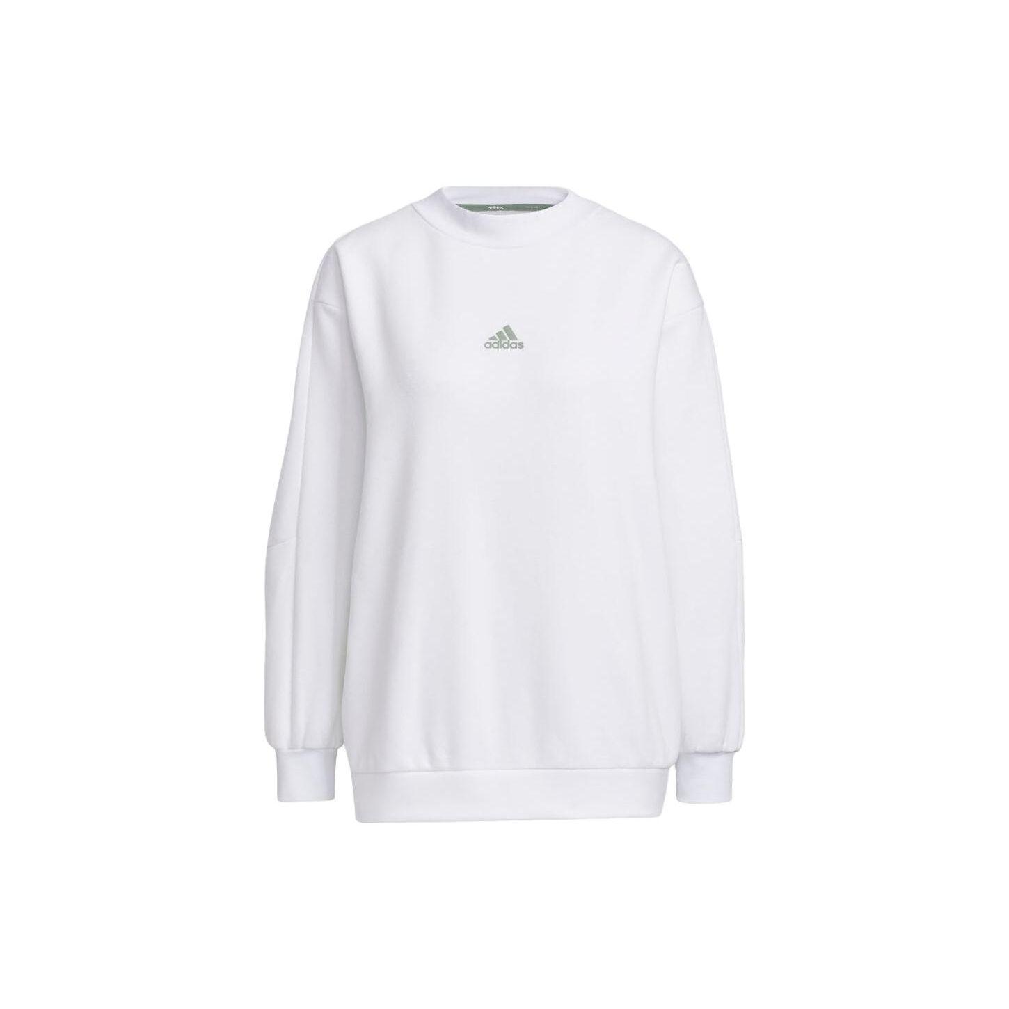 Adidas Свитшот с круглым вырезом и логотипом, женские толстовки, белый цвет IK9886 XL white
