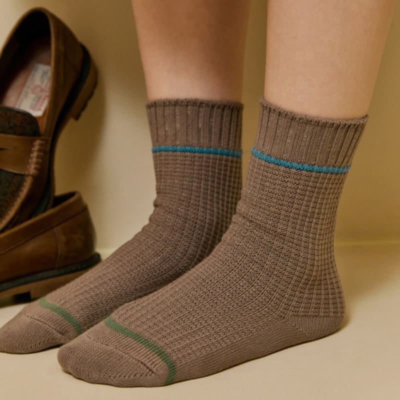 SOCKS APPEAL вафельный цвет линия тауп M beige Mayfashion