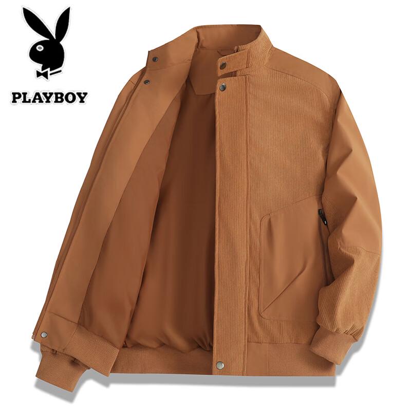 Мужская ветровка PLAYBOY весенне-осенняя в американском стиле, ветронепроницаемая, повседневная, свободного кроя 4XL хаки