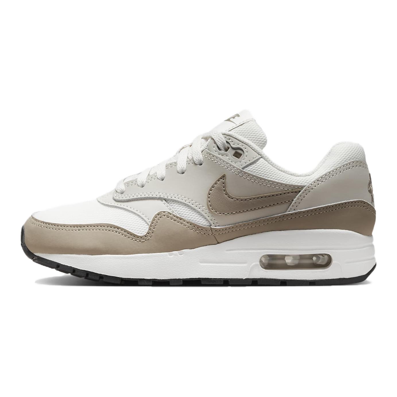 Nike Air Max 1 Амортизация Устойчивость к истиранию Дышащие Низкие Детские Повседневные Кроссовки Белый Коричневый Детские Кроссовки DZ3307-006 32 gray