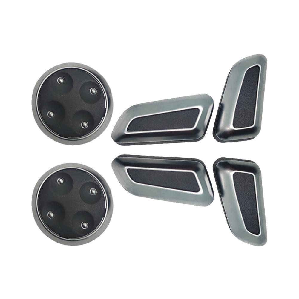 Car Seat Adjustment Button Switch Cover Knob Trim For A3 For A4 For A5 For A6 For A7 Car Accessories Interior Trim Seat Switch Matte Silver black Srin Xi