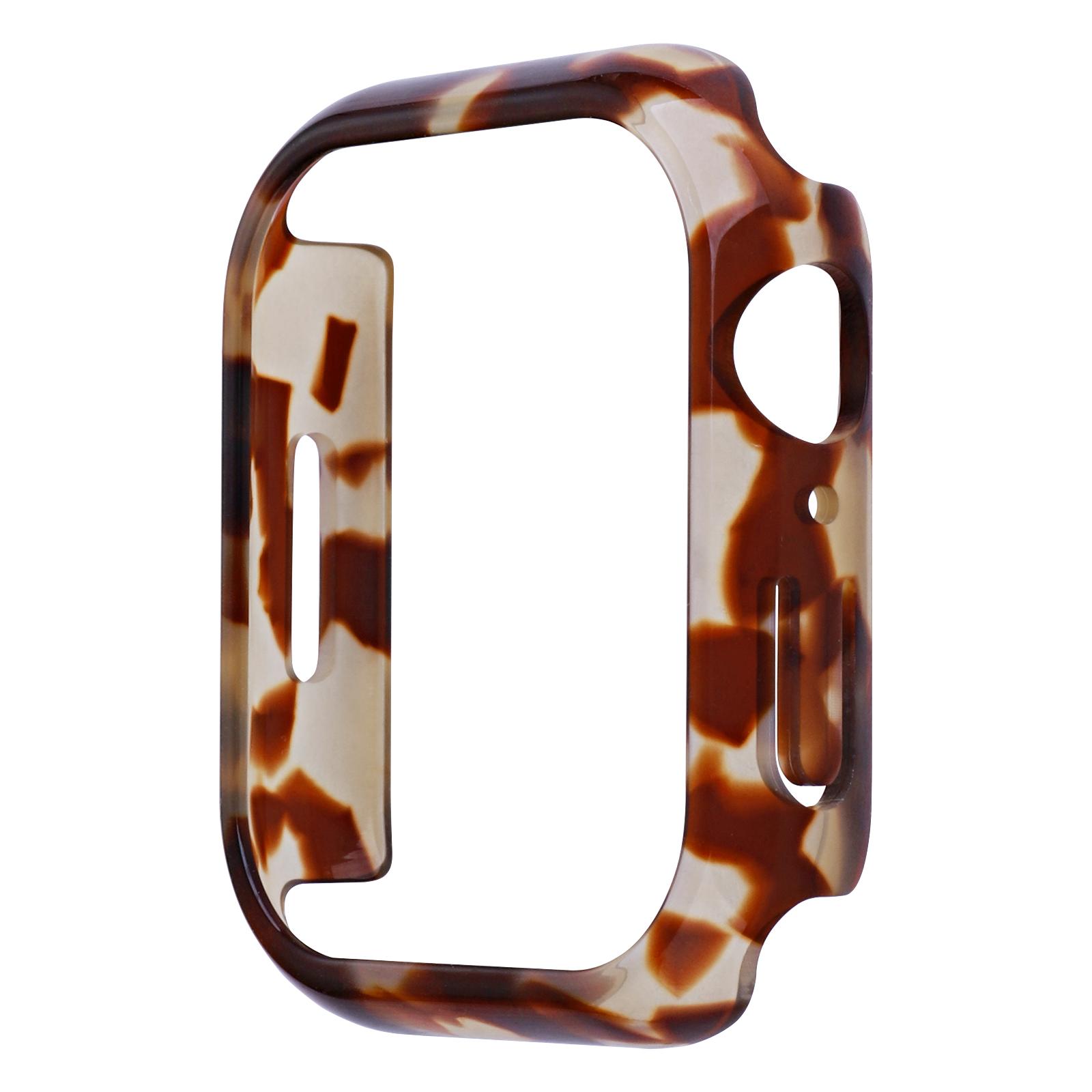 Чехол для Apple Watch 45 мм 41 мм 38 мм 42 мм 40 мм 44 мм, Защитная рамка-бампер из твердого ПК для IWatch SE 9 8 7 6 5 4 3 Защитный 44MM Series SE 6 5 4 brown WHOP-A1