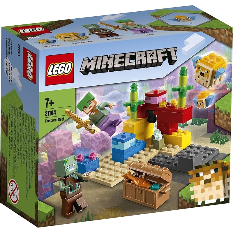 LEGO Minecraft Коралловый риф 21164 Игрушечные блоки Подарок Видеоигра Океан Мальчики Девочки Возраст 7 лет и старше white SAKURA BLOSSOM ITEMS