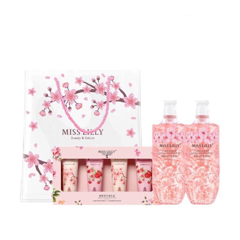 Подарочный набор Miss Lilly  Цветок вишни  для душа и рук white JDST online