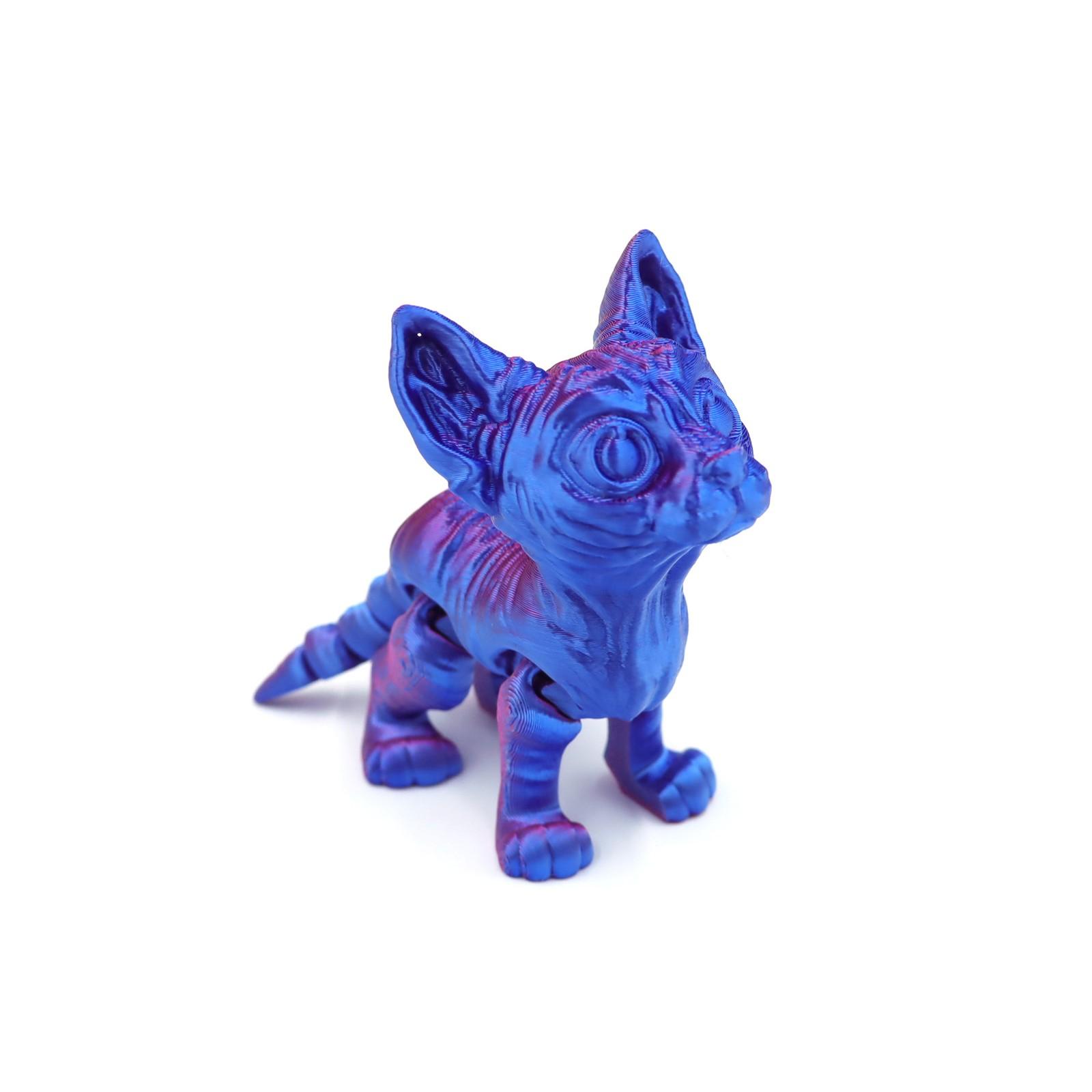 3D-печатный лысый кошачий симулятор с подвижными суставами One Size синий Yoling