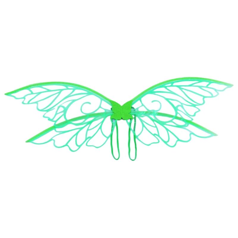 Крылья Бабочки для Девочки, Крылья Феи, Аксессуары для Костюма, Хэллоуин, Костюм Платье Бабочки для Косплея зелёный Franz Kafka