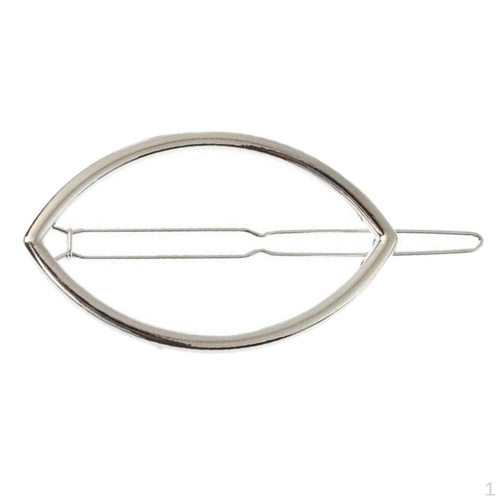 Изящная геометрическая заколка-клипса из сплава, овальная, для волос, зажим-защелка, женская, для укладки серебряный Flowers Dating