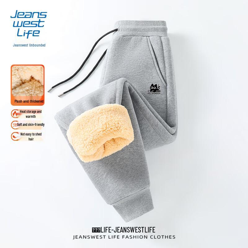 JEANSWEST LIFE Мужские зауженные повседневные брюки на флисовой подкладке 4XL gray JDST online
