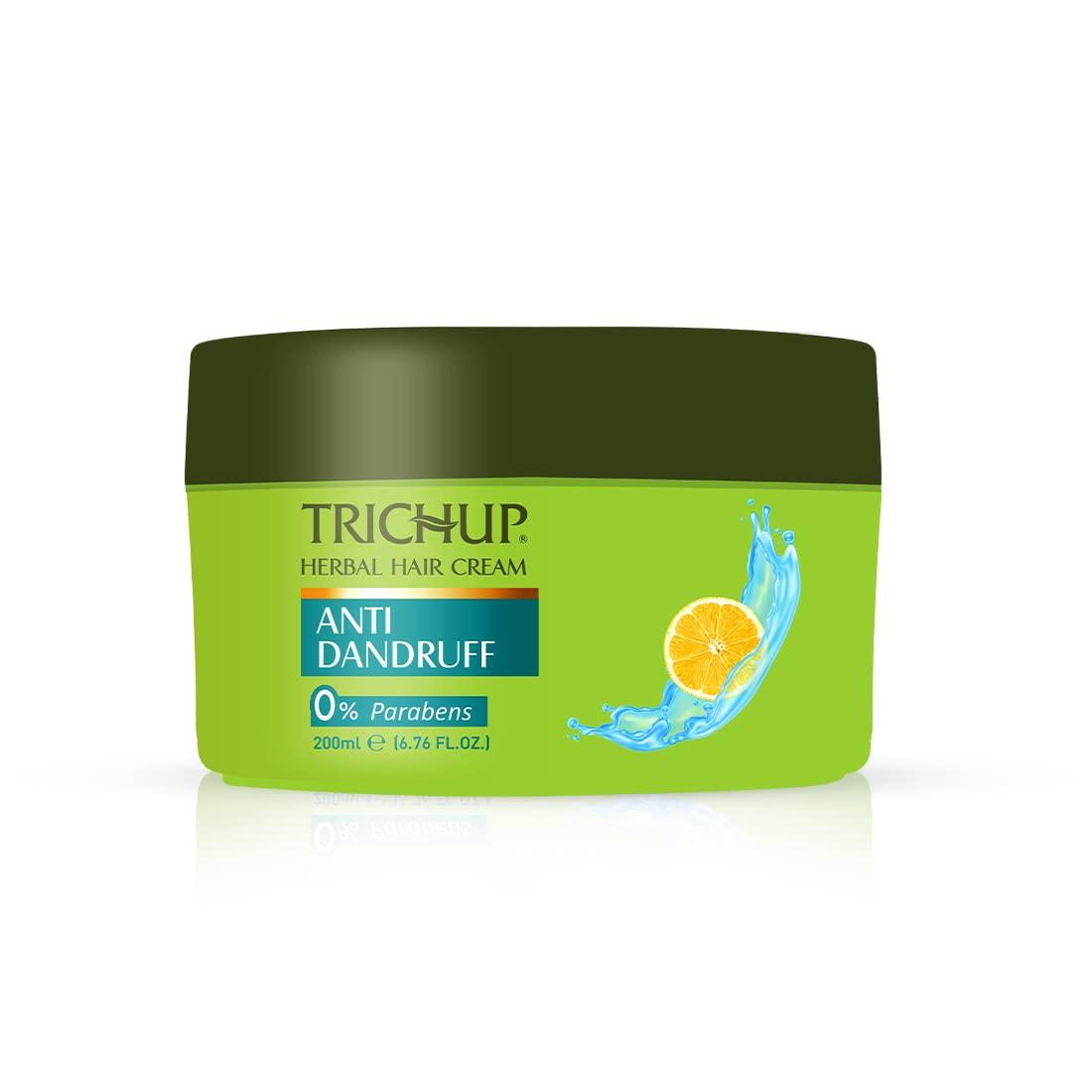 Trichup Anti-Dandruff Herbal Hair Cream For Itchy Flaky Scalp Care Non Greasy Daily Use 200 Ml Soothing Balance black