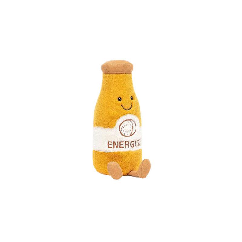 JELLYCAT Серия Fun Food Сок Милая Желтая Кукла Плюшевая Кукла Высотой 19 см white